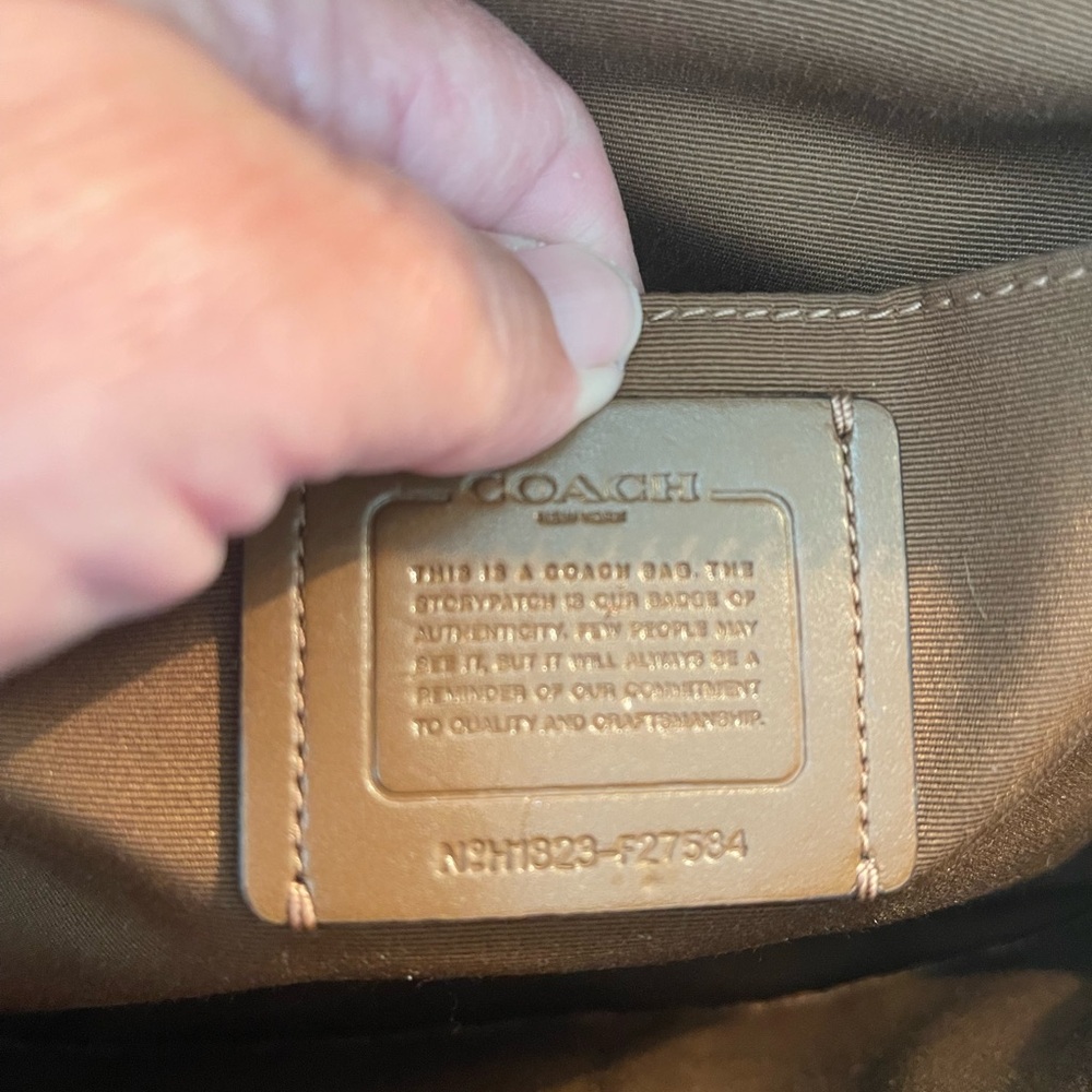 Coach Brown Signature Dome Satchel Handbag - Picture 11 of 15